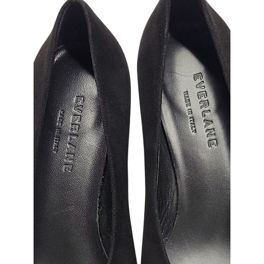 EVERLANE Vintage Style  Black Suede High Heels Pumps Size 6 - Picture 7 of 9